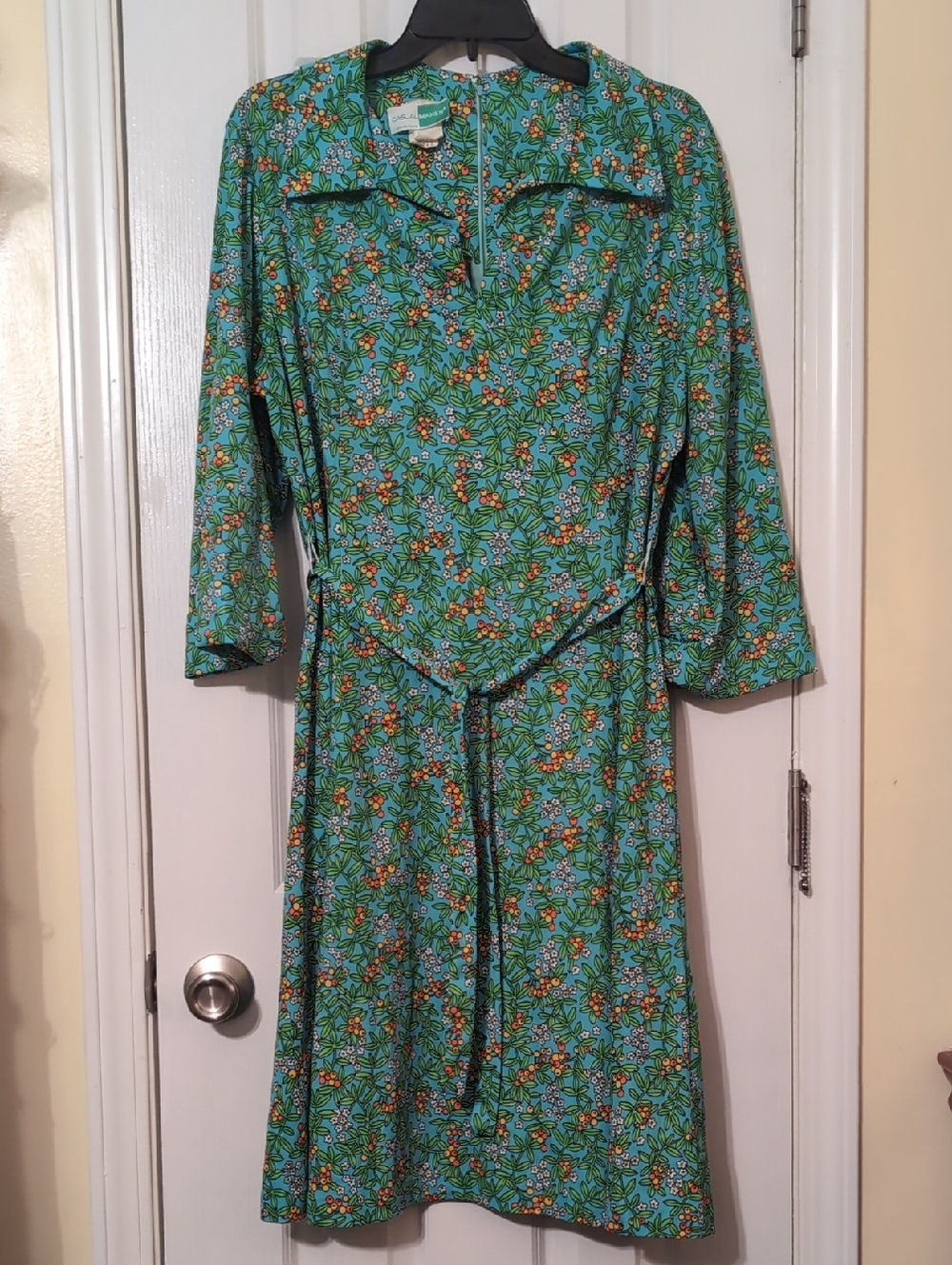 Vintage 60s Fruit Print Dress Casual Maker By Sy Frankl